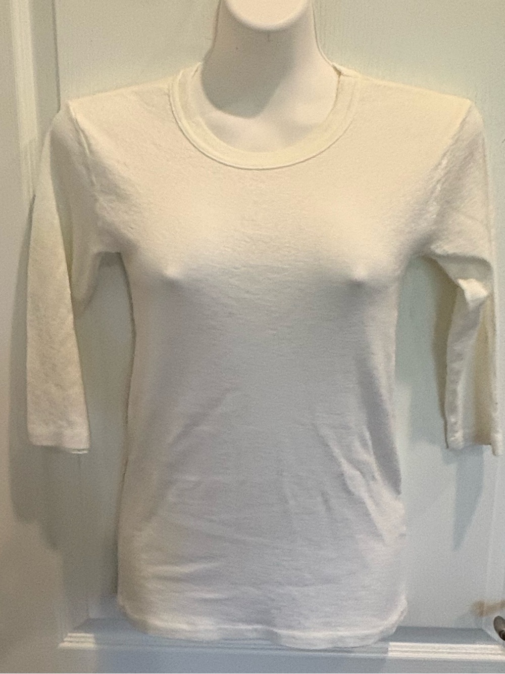 Michael Stars Women's Fitted Basic 3/4 Sleeve Crewneck Dora Shine Tee Shirt